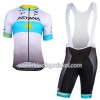 Set Fietsshirt + Korte Koersbroek 2018 Astana Pro Team Kazachs kampioenschap